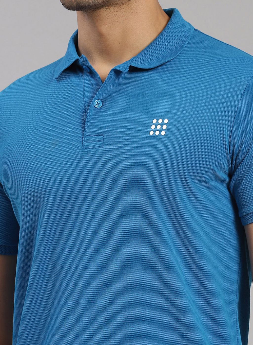 Rock.it Men Turquoise Blue Solid T-Shirt - Image 6