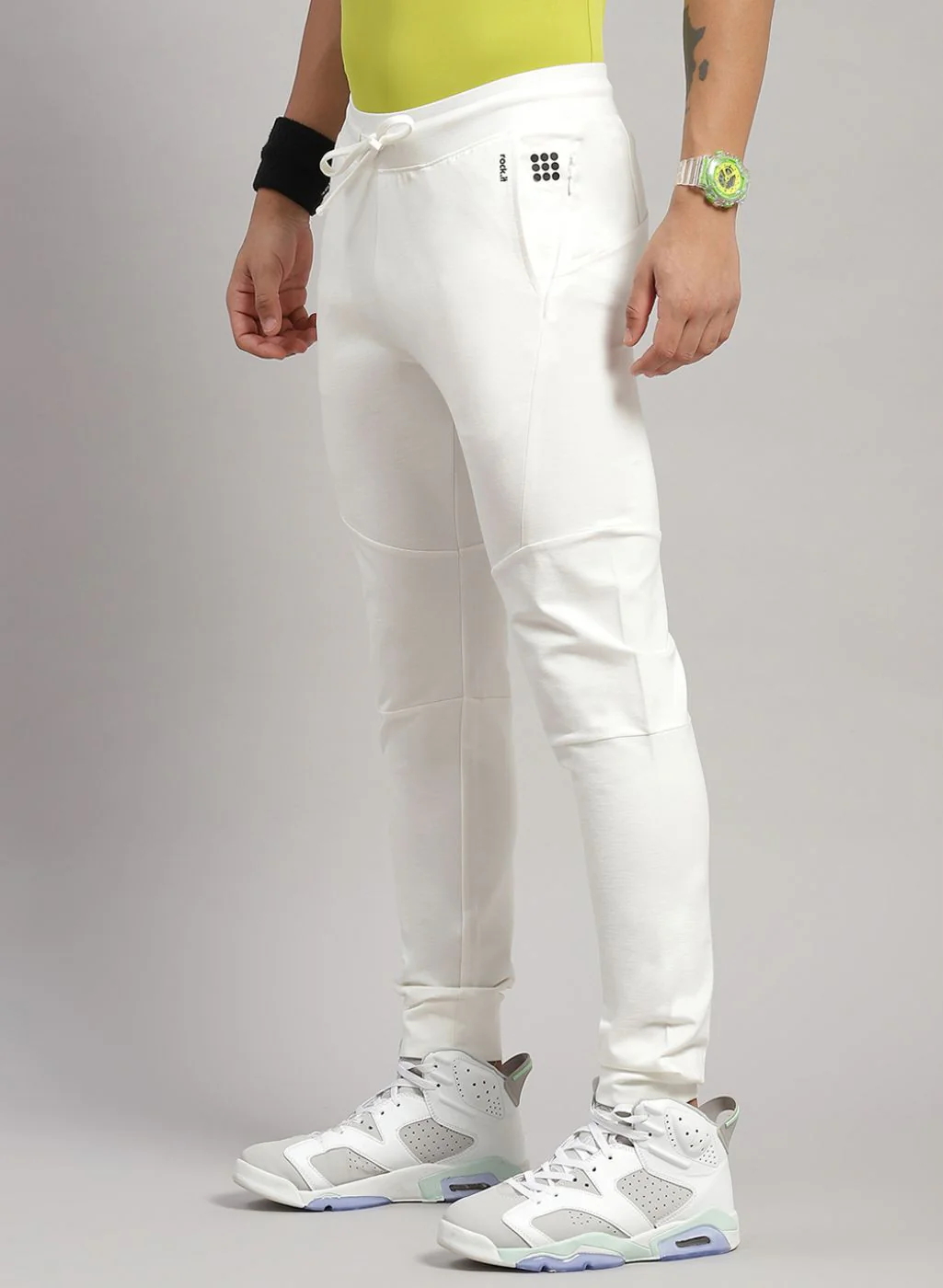 Rock.it Men White Regular Fit Jogger - Image 2