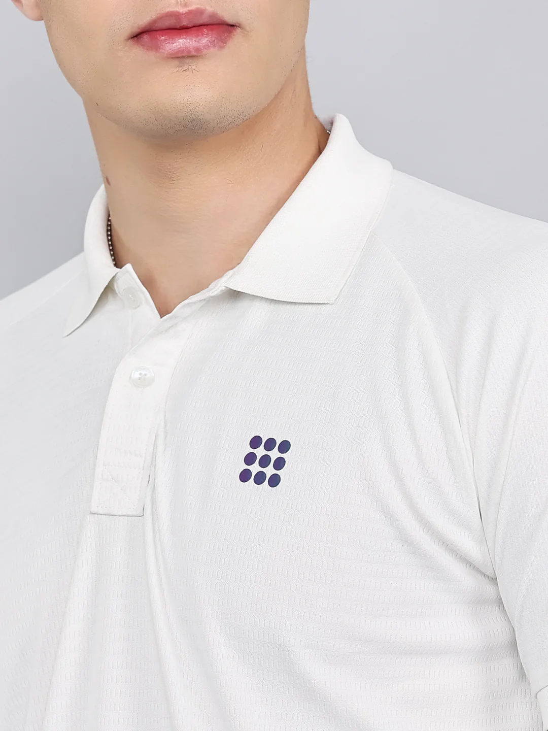 Rock.it Men White Solid Collar Half Sleeve T-Shirt - Image 5