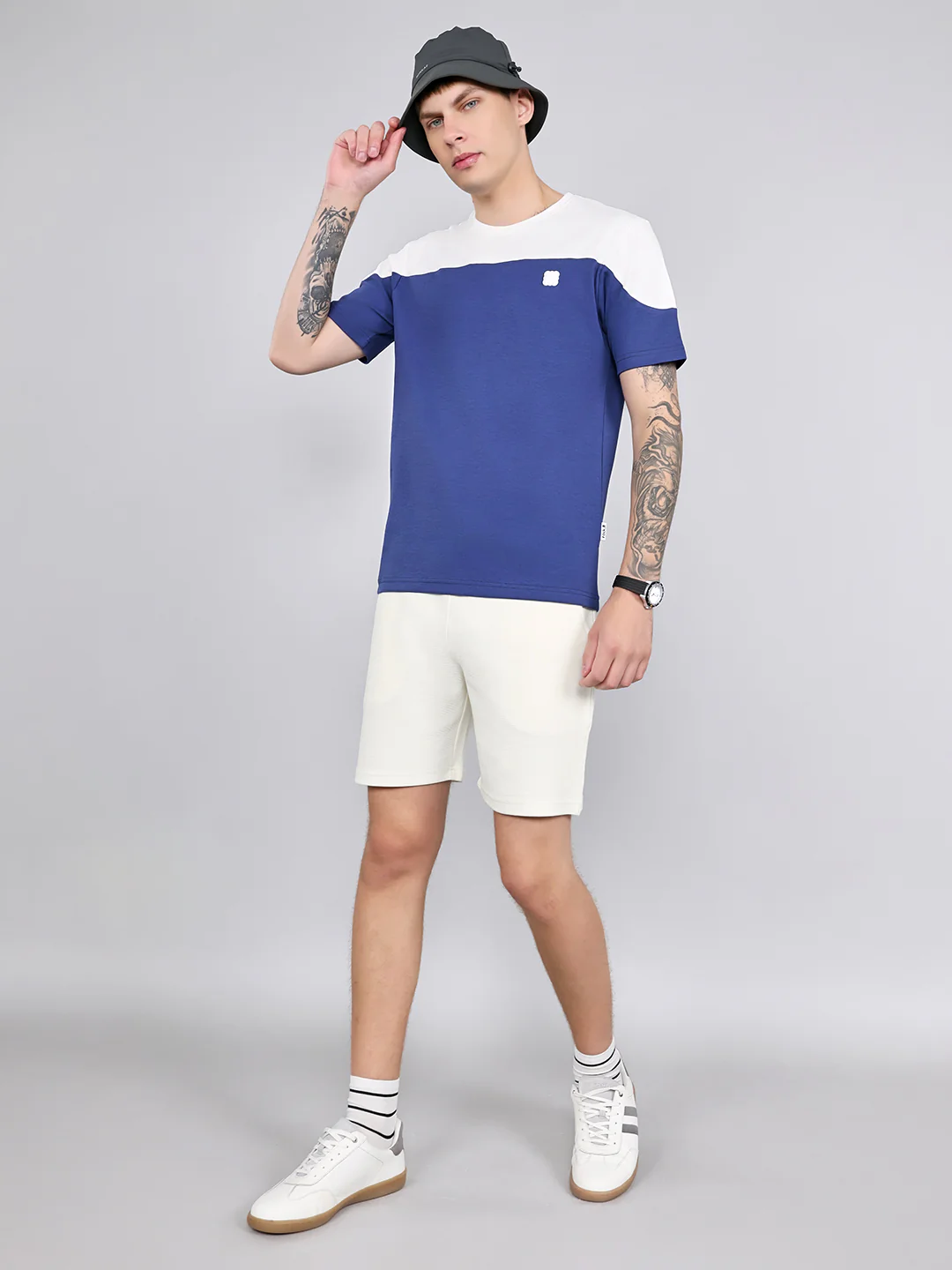 Rock.it Men White Solid Round Neck Half Sleeve T-Shirt - Image 6