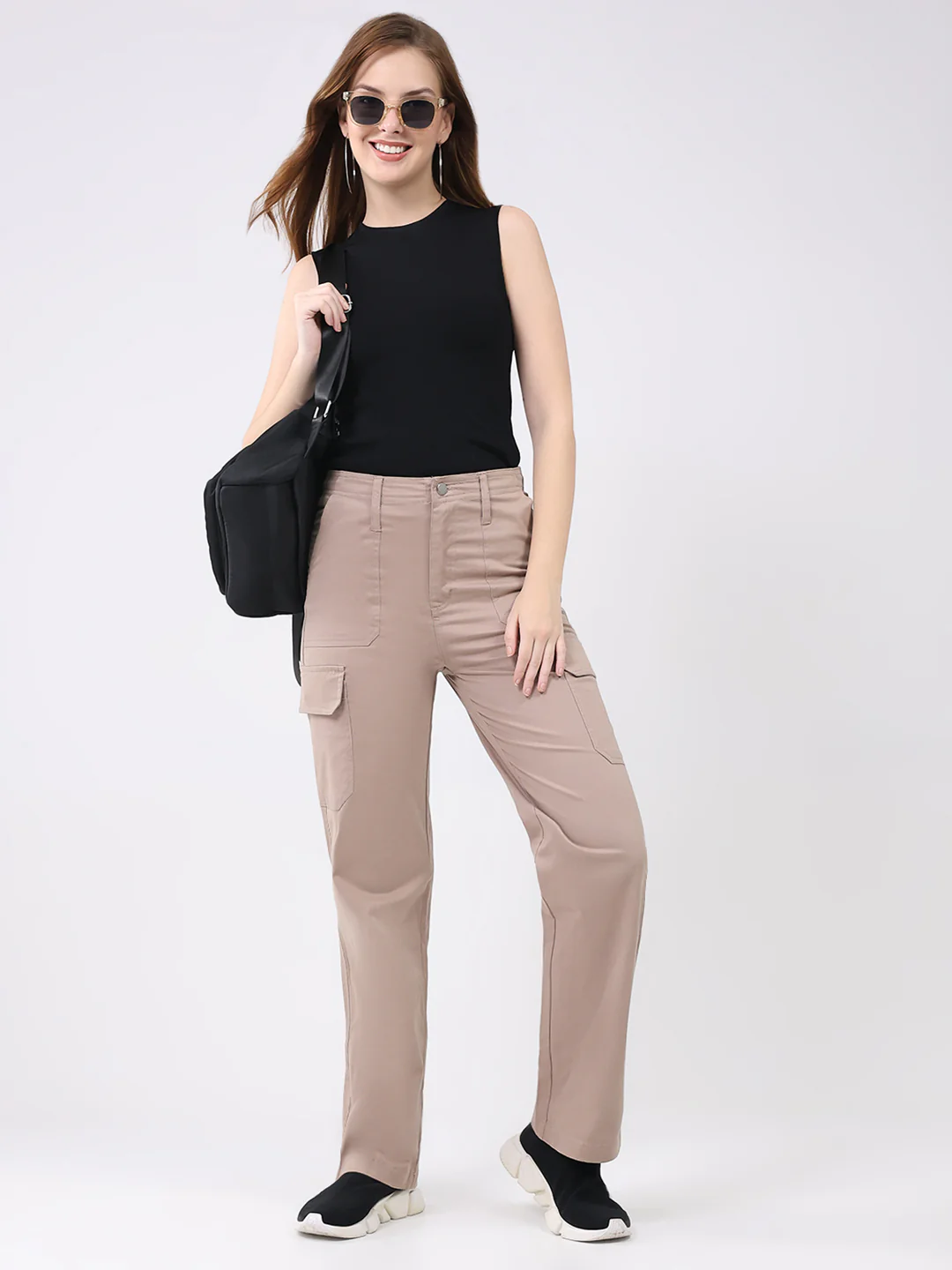 Rock.it Women Pink Solid Straight Fit Cargo - Image 2