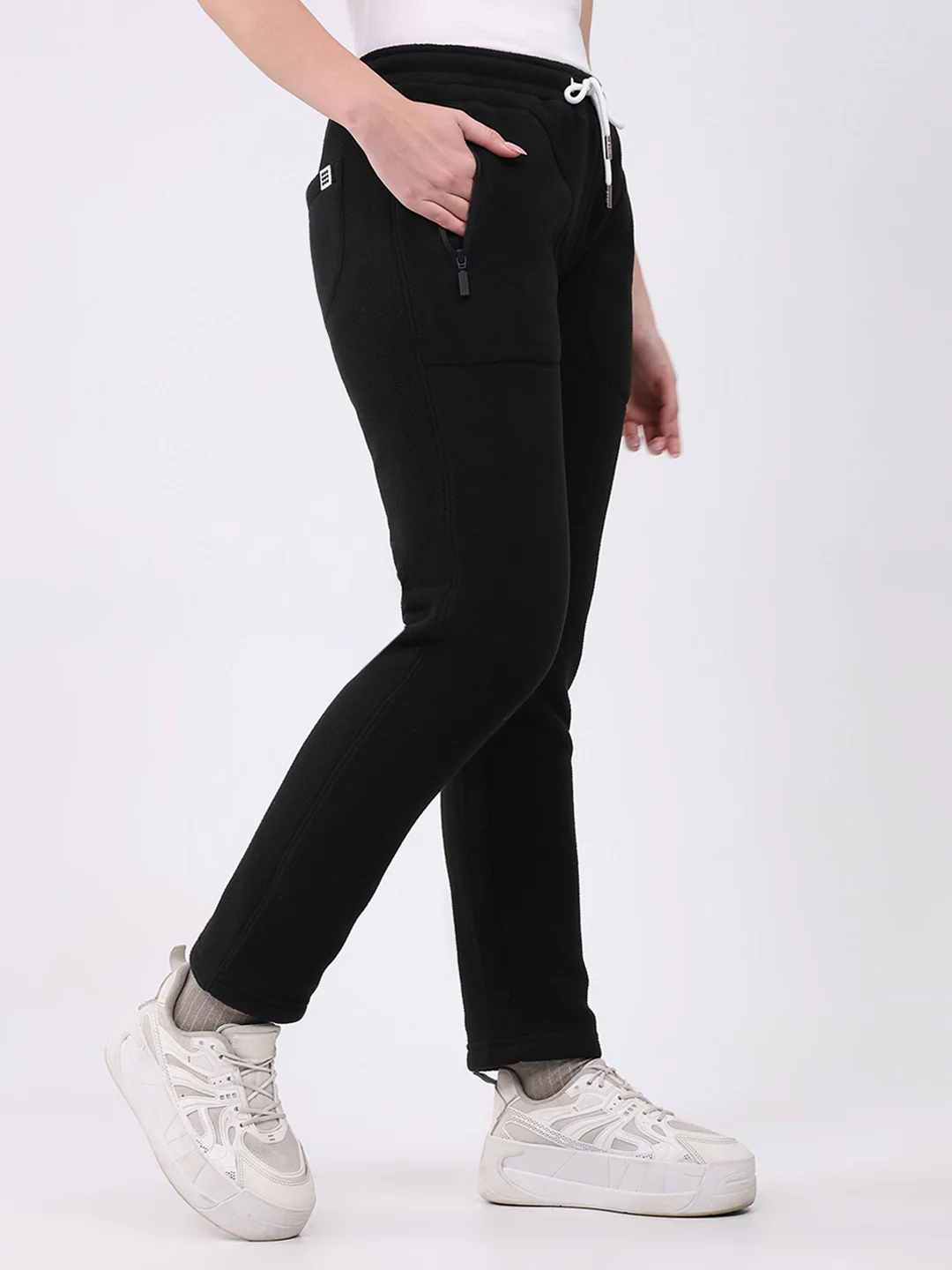 Rock.it Women Black Solid Regular Fit Winter Lower - Image 4