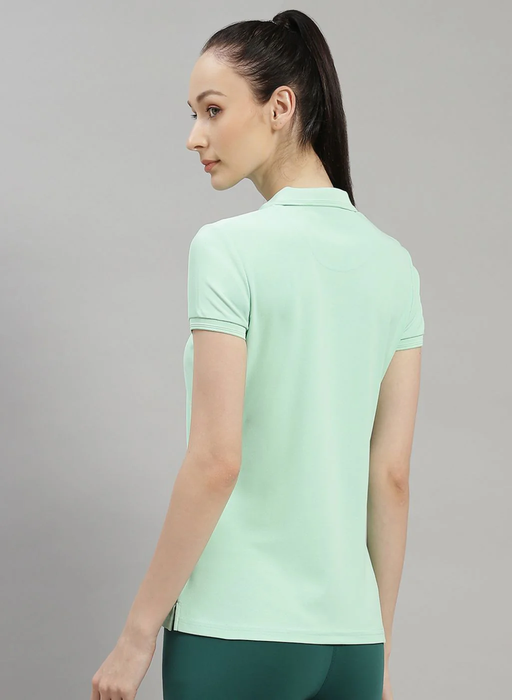 Rock.it Women Green Solid T-Shirt - Image 4