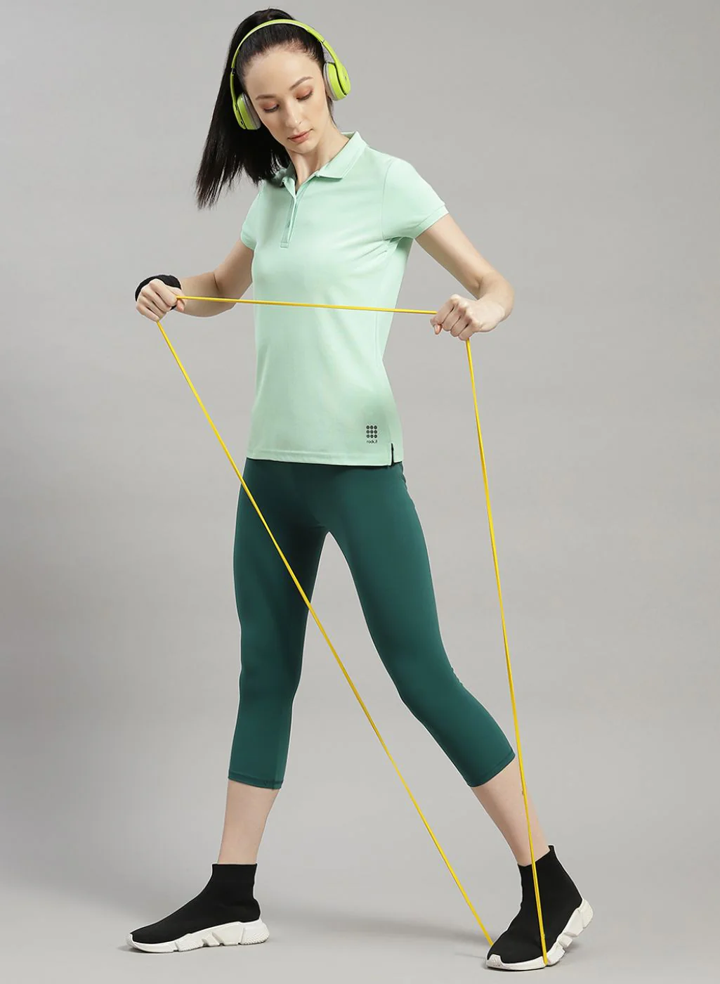 Rock.it Women Green Solid T-Shirt - Image 5
