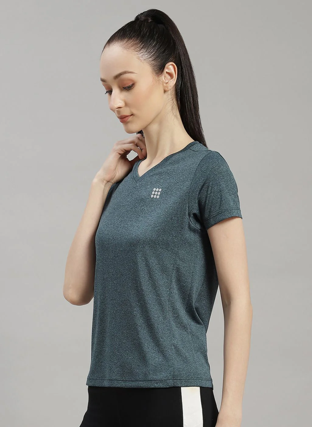 Rock.it Women Green Solid Top - Image 2
