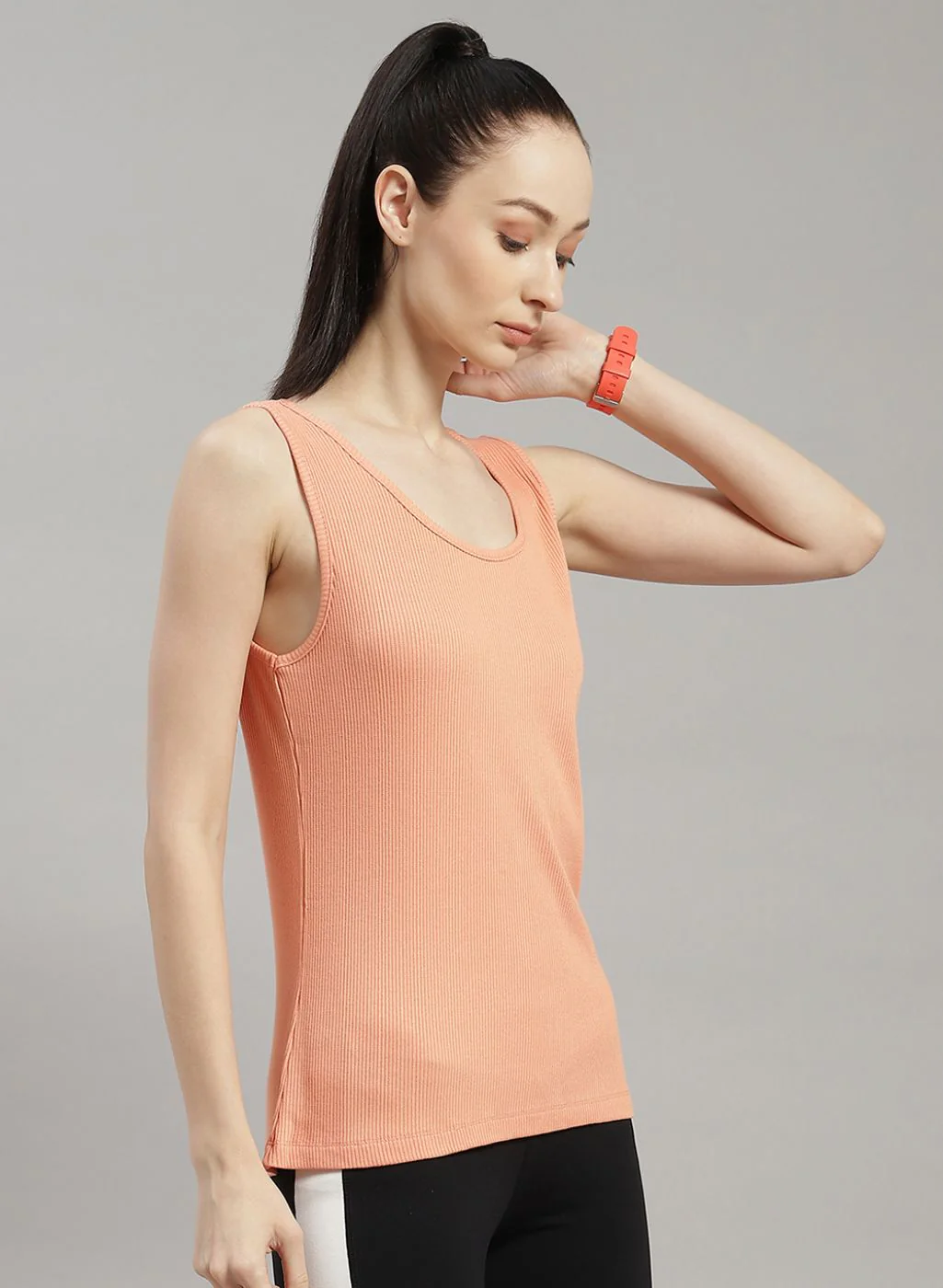 Rock.it Women Peach Solid Top - Image 3