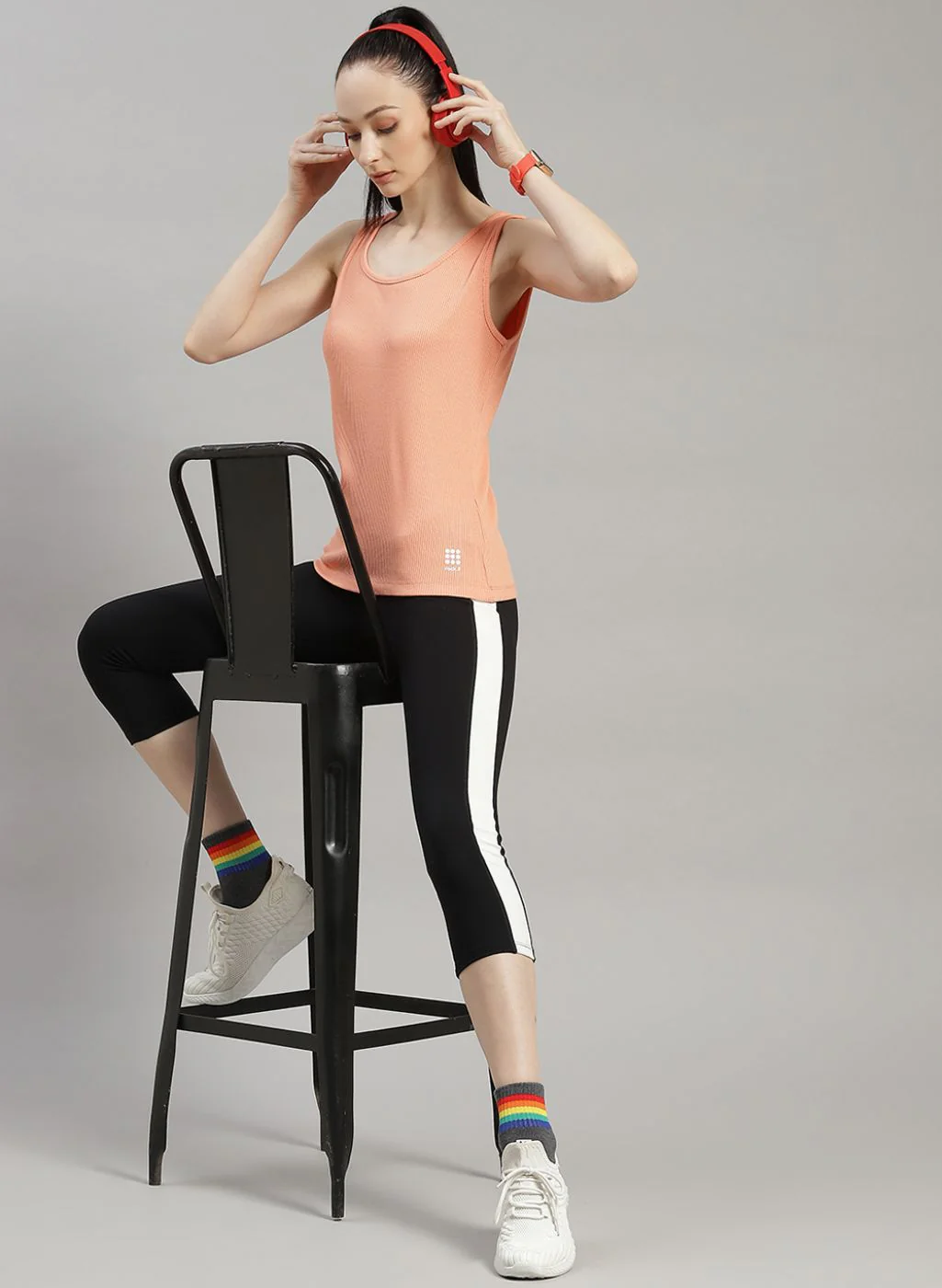 Rock.it Women Peach Solid Top - Image 5