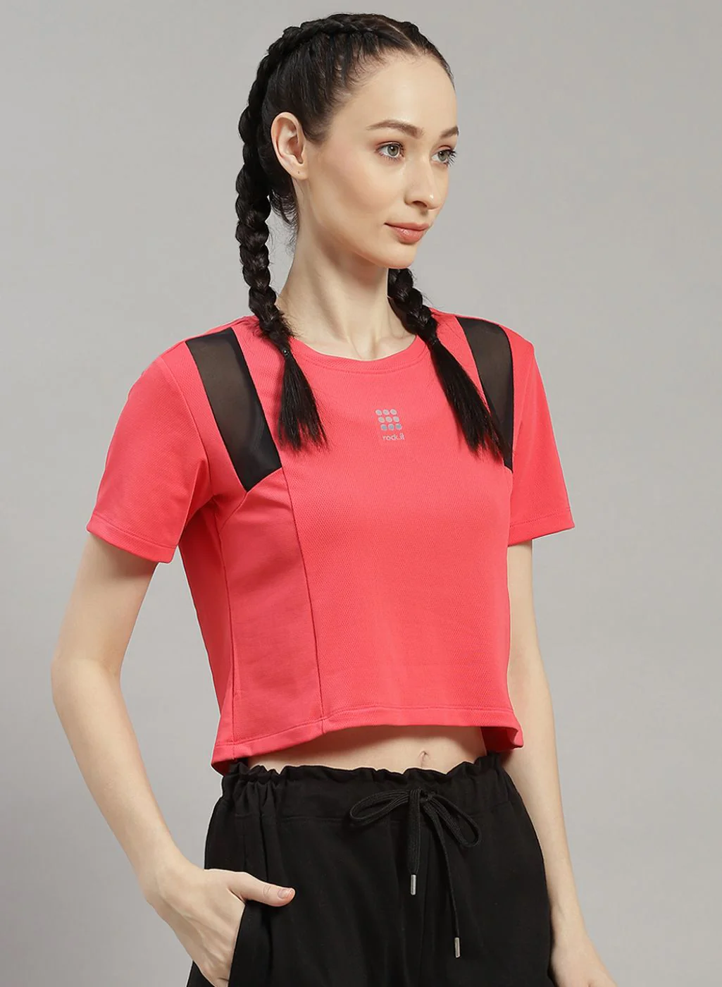 Rock.it Women Pink Solid Top - Image 3