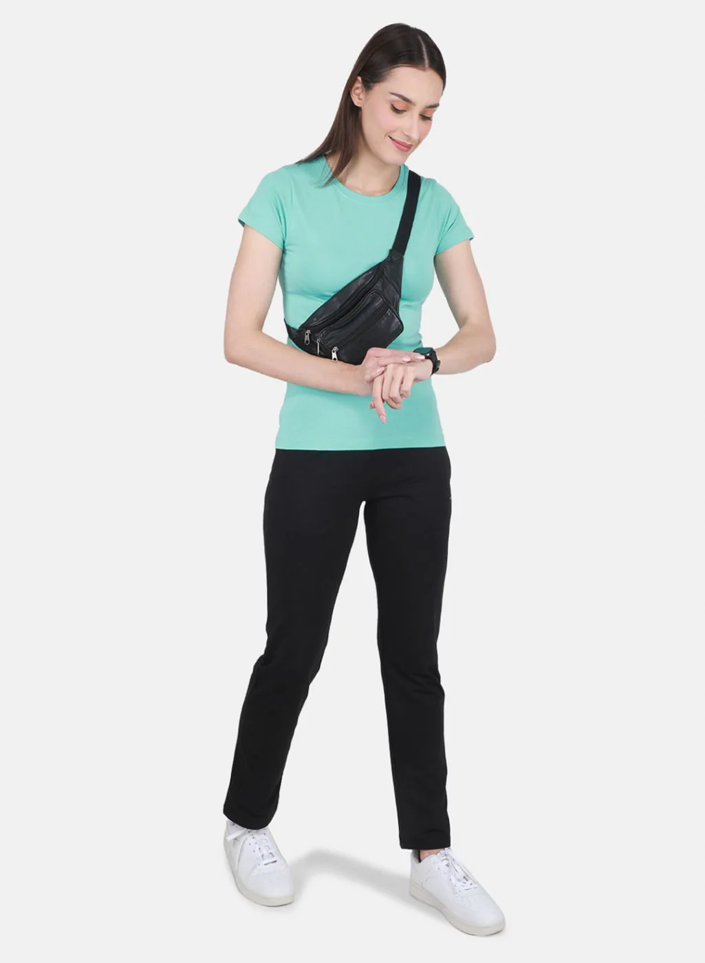 Rock.it Women Turquoise Blue Solid Top - Image 4