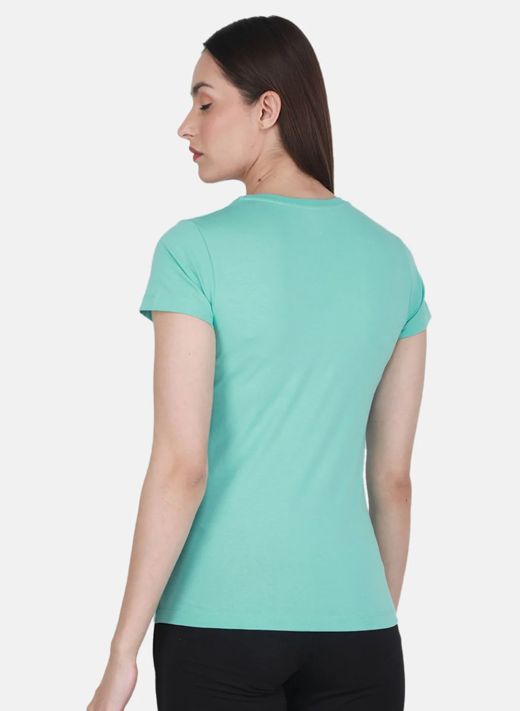 Rock.it Women Turquoise Blue Solid Top - Image 3