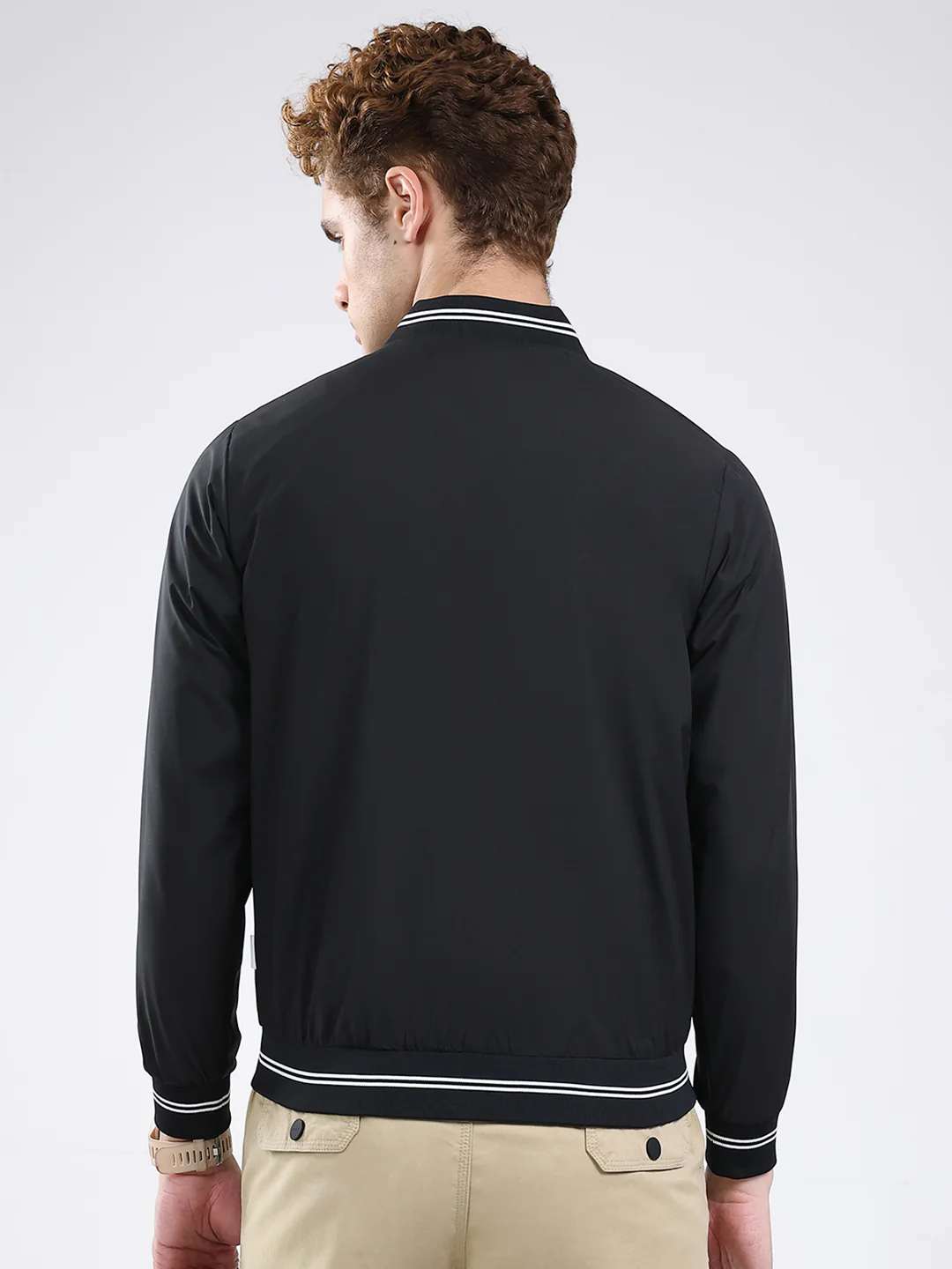 Rock.it Men Black Solid Band Neck Full Sleeve Jacket - Image 5