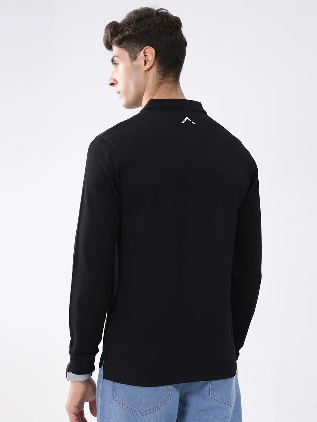Rock.it Men Black Solid Collar Full Sleeve Winter T-Shirt - Image 5