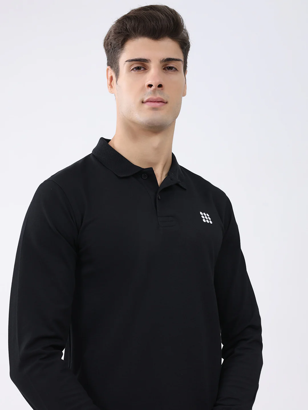 Rock.it Men Black Solid Collar Full Sleeve Winter T-Shirt - Image 7