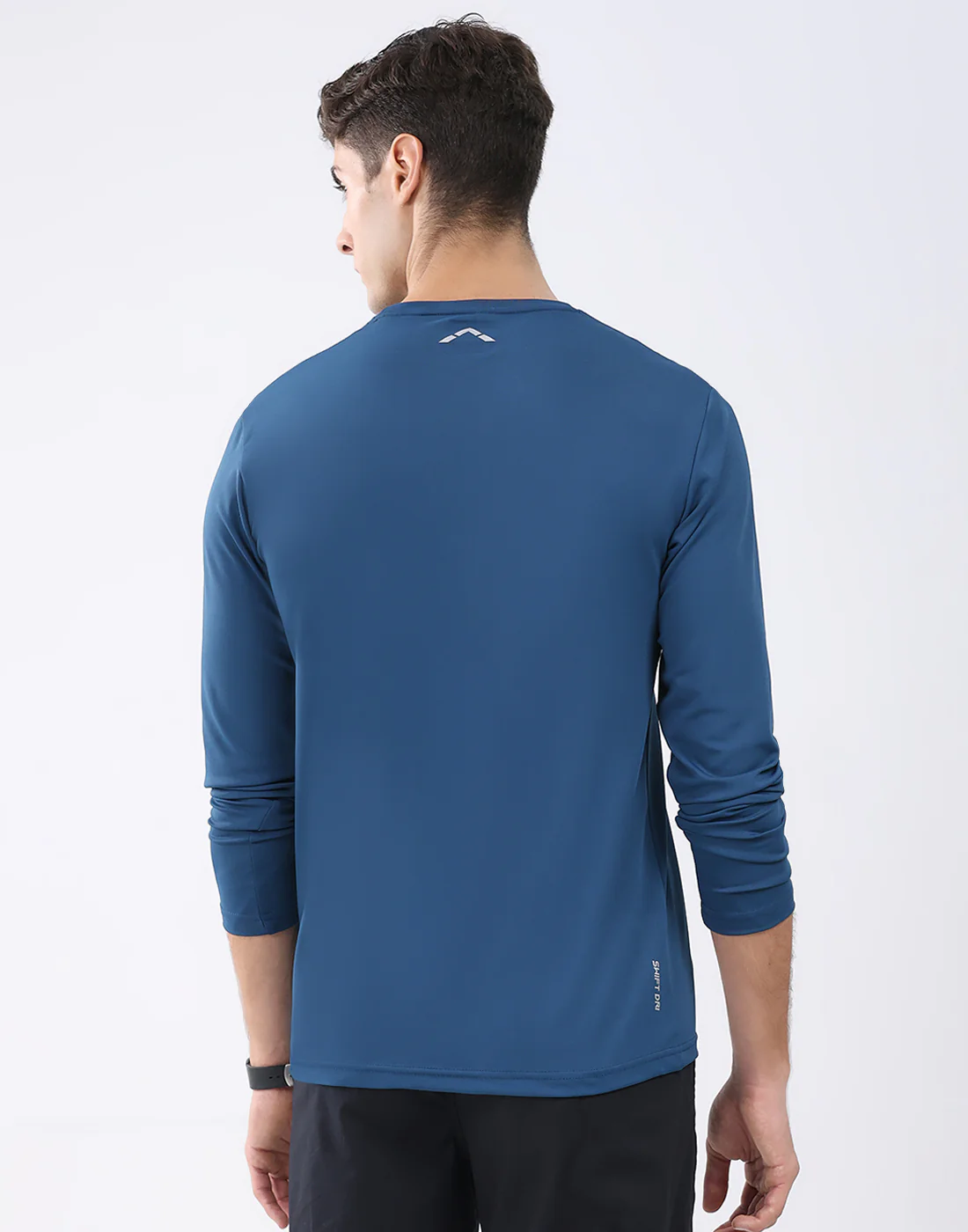 Rock.it Men Blue Solid Round Neck Full Sleeve T-Shirt - Image 4
