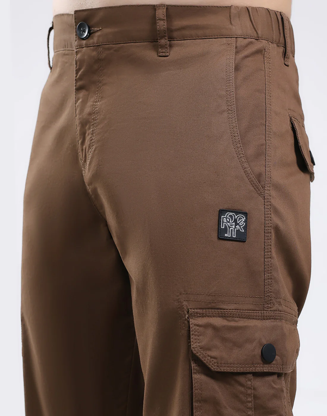Rock.it Men Brown Solid Regular Fit Cargo - Image 6
