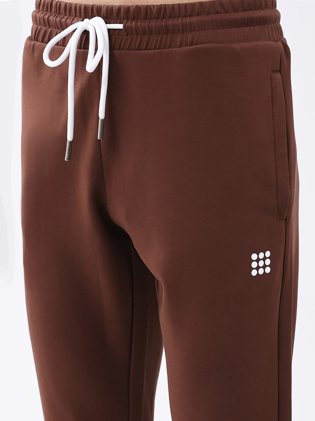 Rock.it Men Brown Solid Round Neck Full Sleeve Winter Tracksuit - Image 9