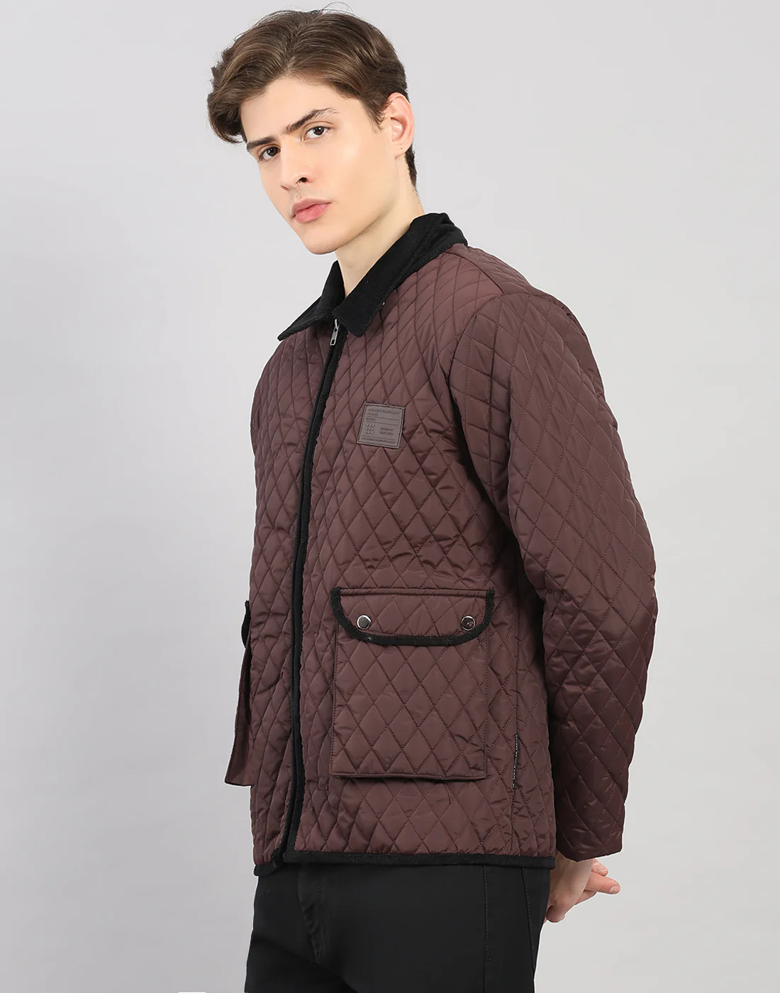 Rock.it Men Maroon Solid Collar Full Sleeve Jacket - Image 2