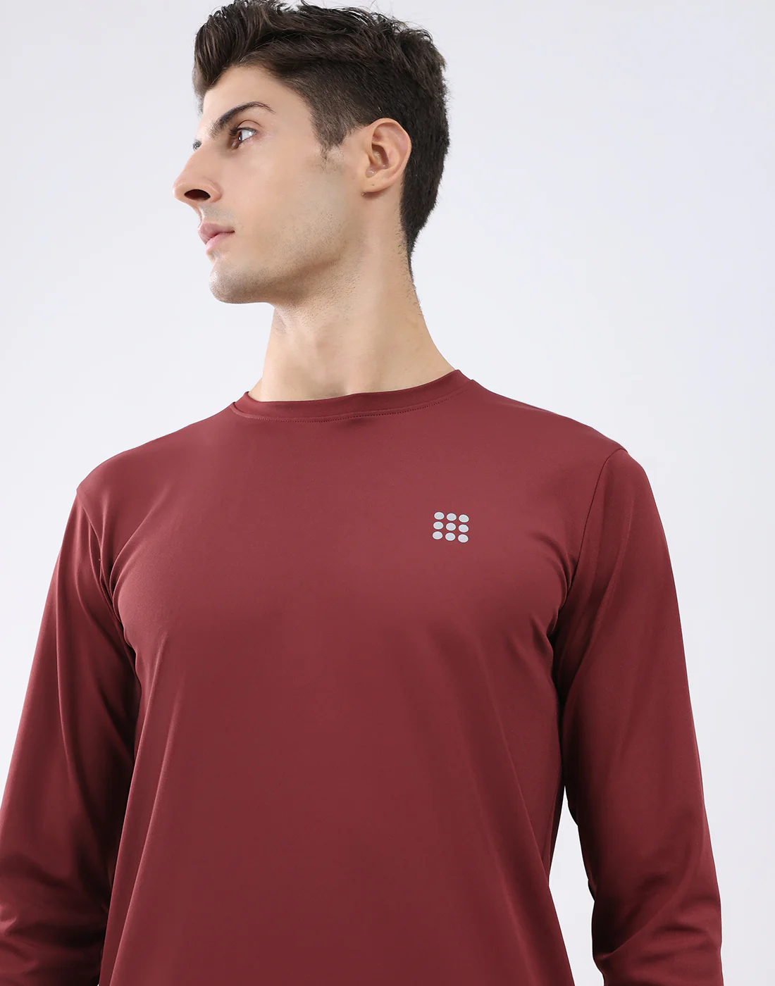 Rock.it Men Maroon Solid Round Neck Full Sleeve T-Shirt - Image 7