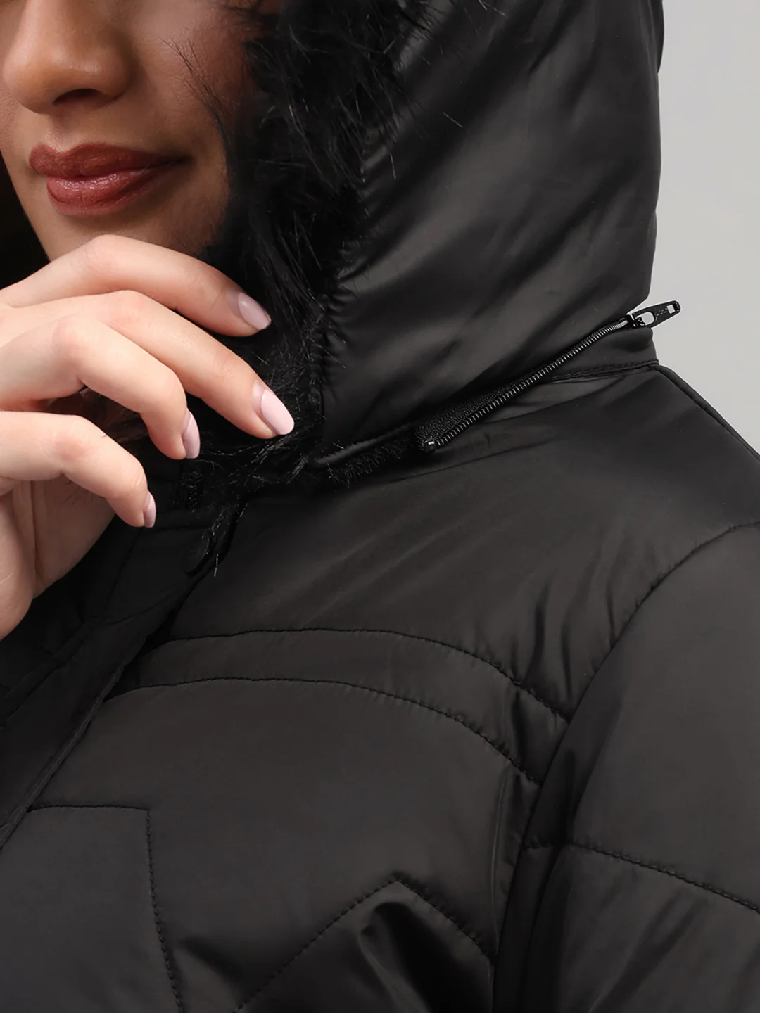 Rock.it Women Black Solid Hooded Full Sleeve Jacket - Image 8