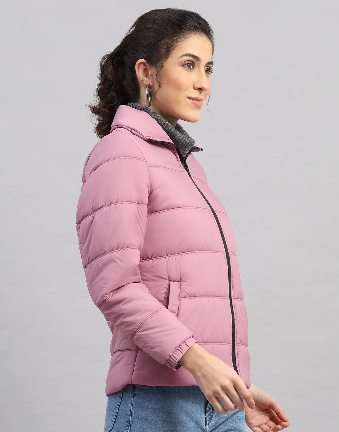 Rock.it Women Purple Solid Collar Full Sleeve Jacket - Image 3