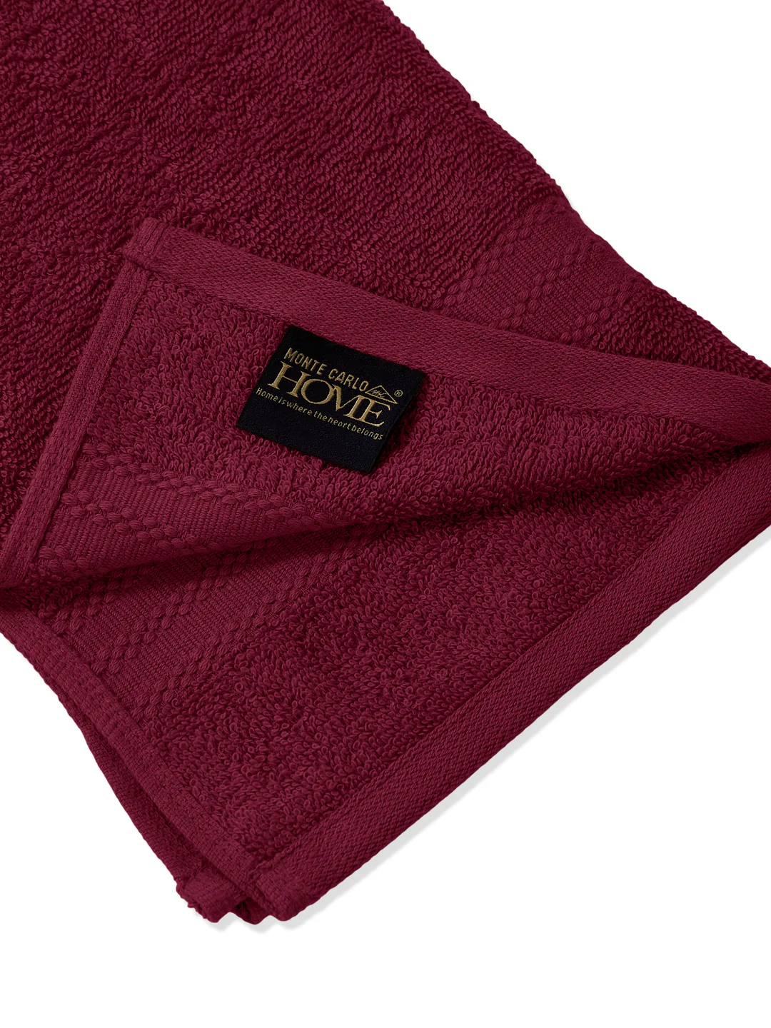 Rose Red Pure Cotton Solid 380 GSM Hand Towel 2 Pc Set (Jazz Collection) - Image 7