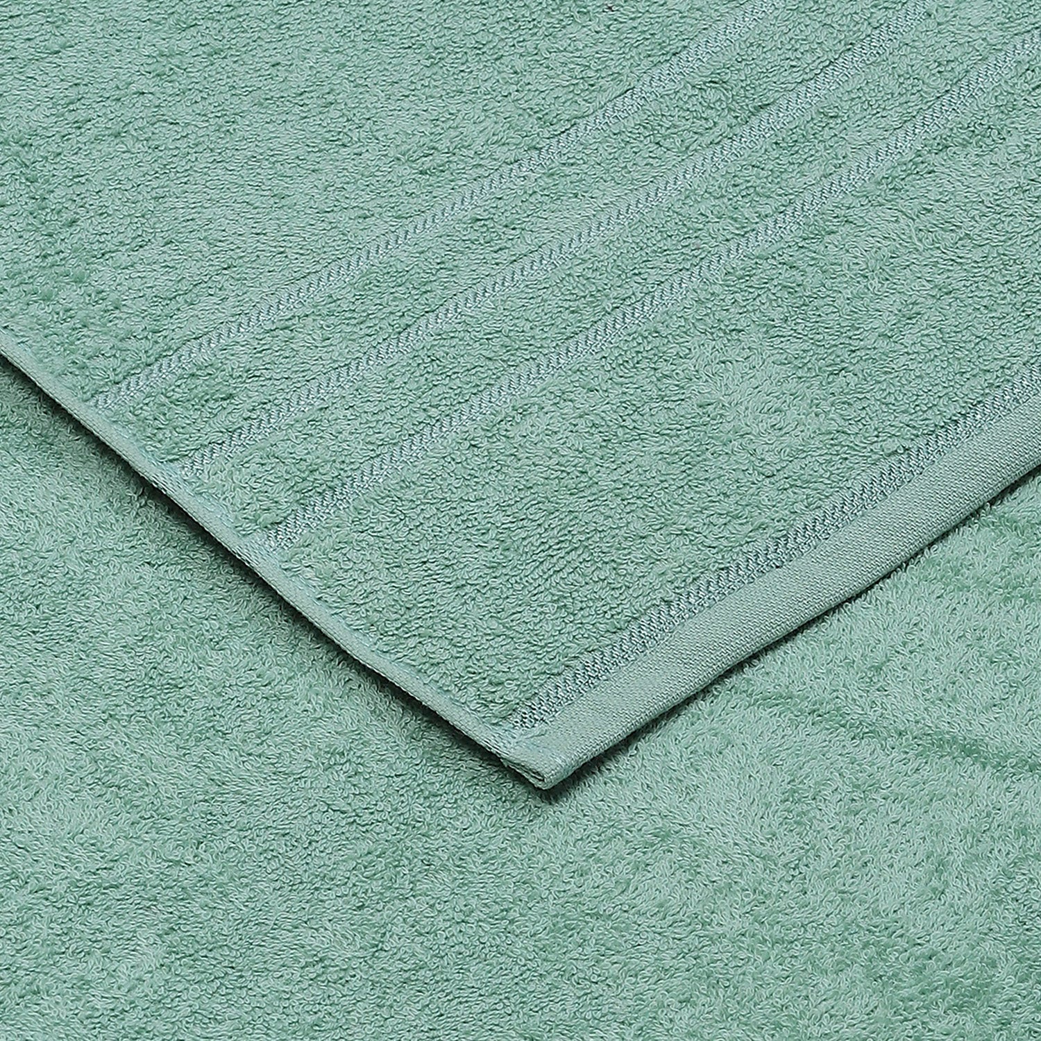 Sea Green Cotton 350 GSM Bath Towel - Image 3
