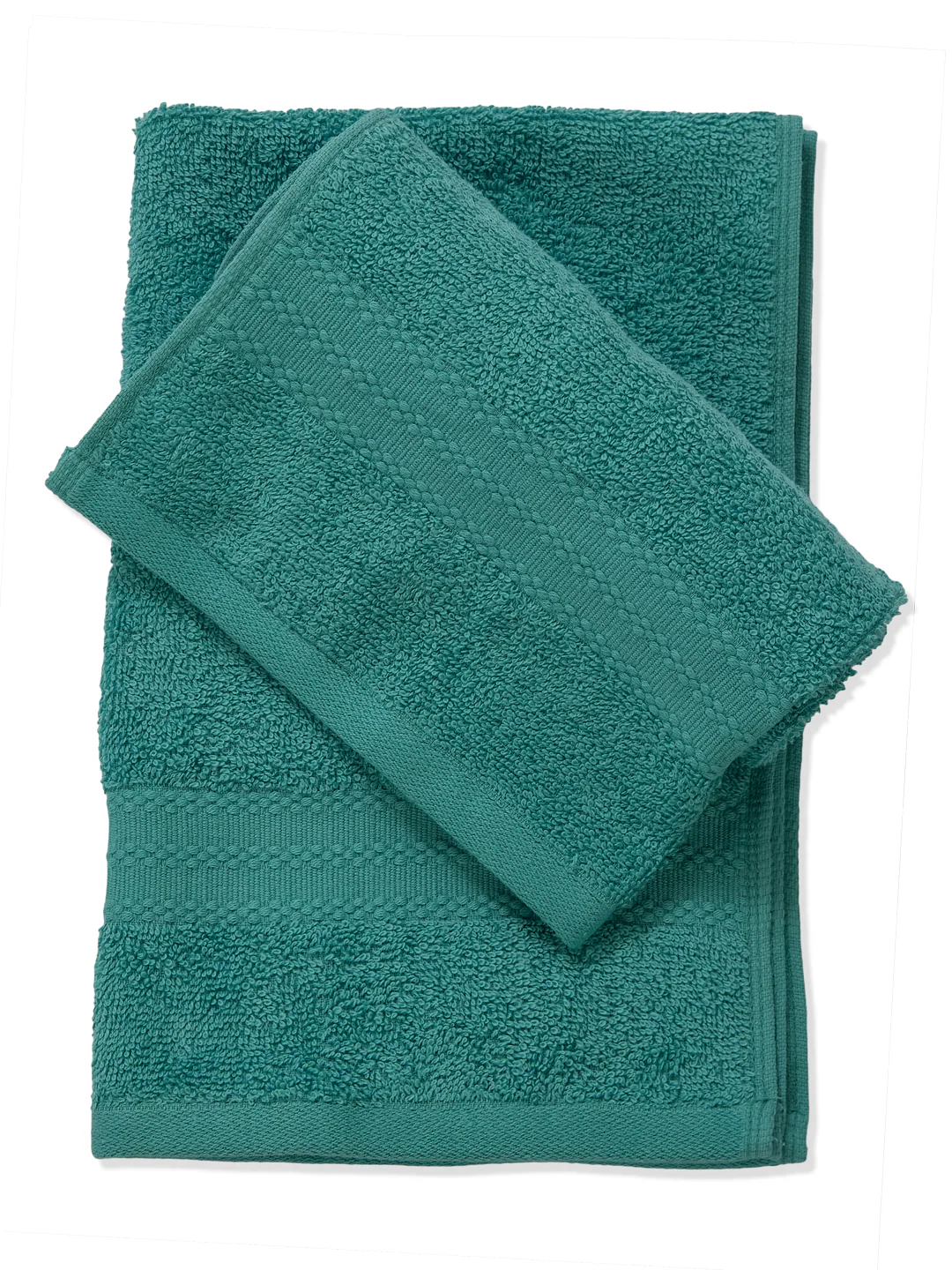 Sea Green Pure Cotton Solid 380 GSM Hand Towel 2 Pc Set (Jazz Collection) - Image 5