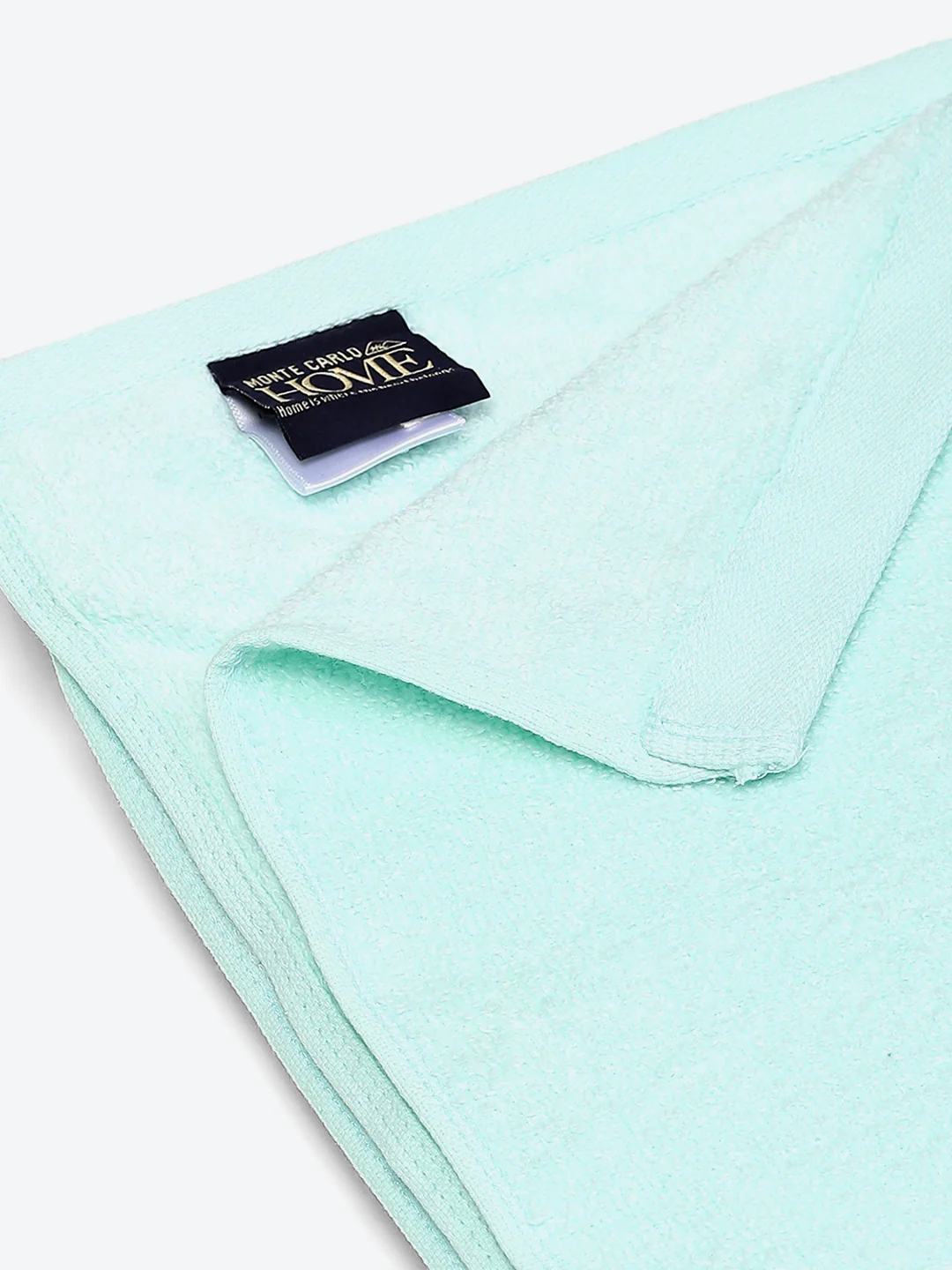 Sea Green Solid Pure Cotton 350 GSM Bath Towel (Oslo) - Image 4