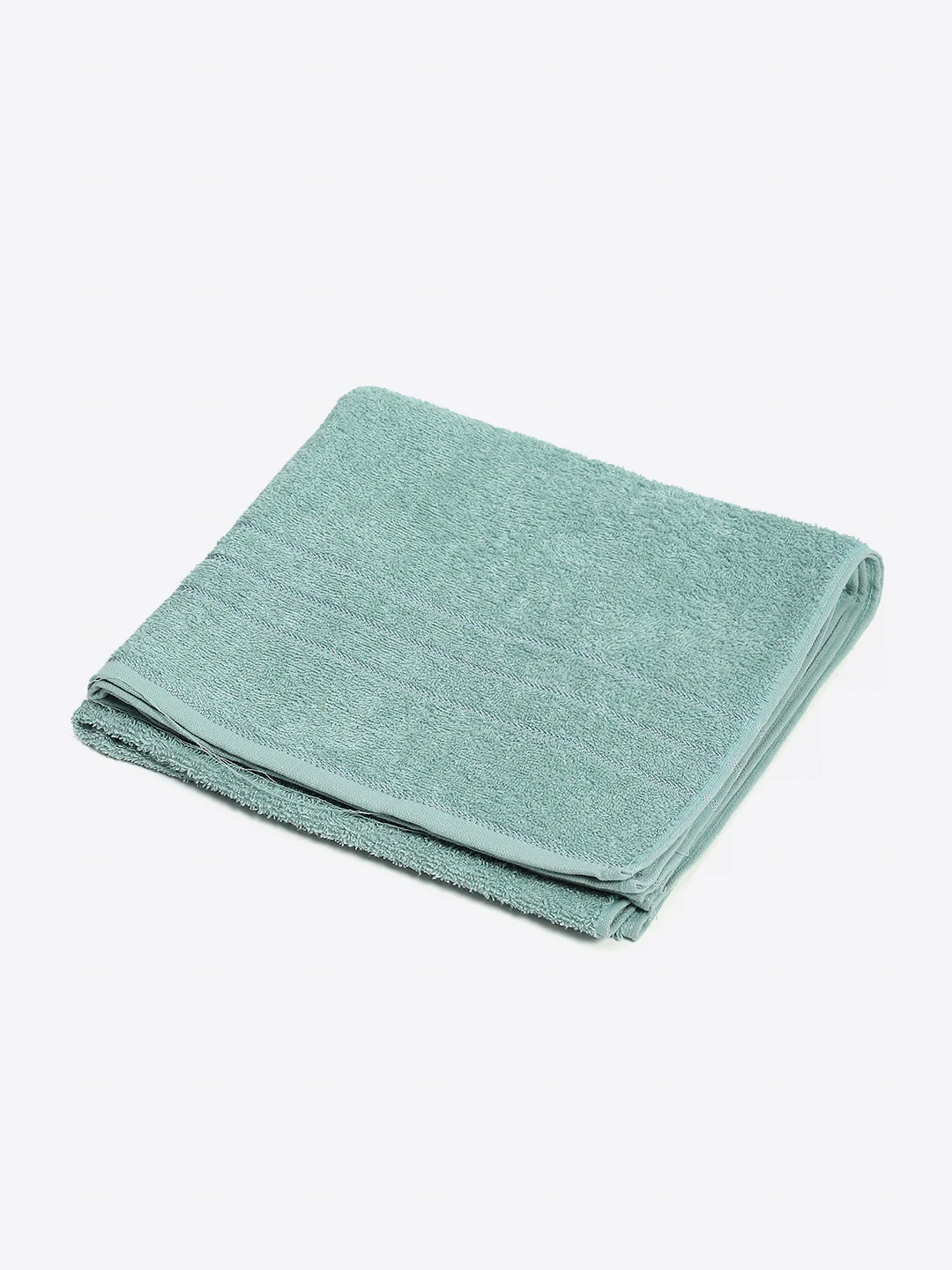 Sky Blue Cotton Solid 350 GSM Bath Towel (Soho) - Image 2