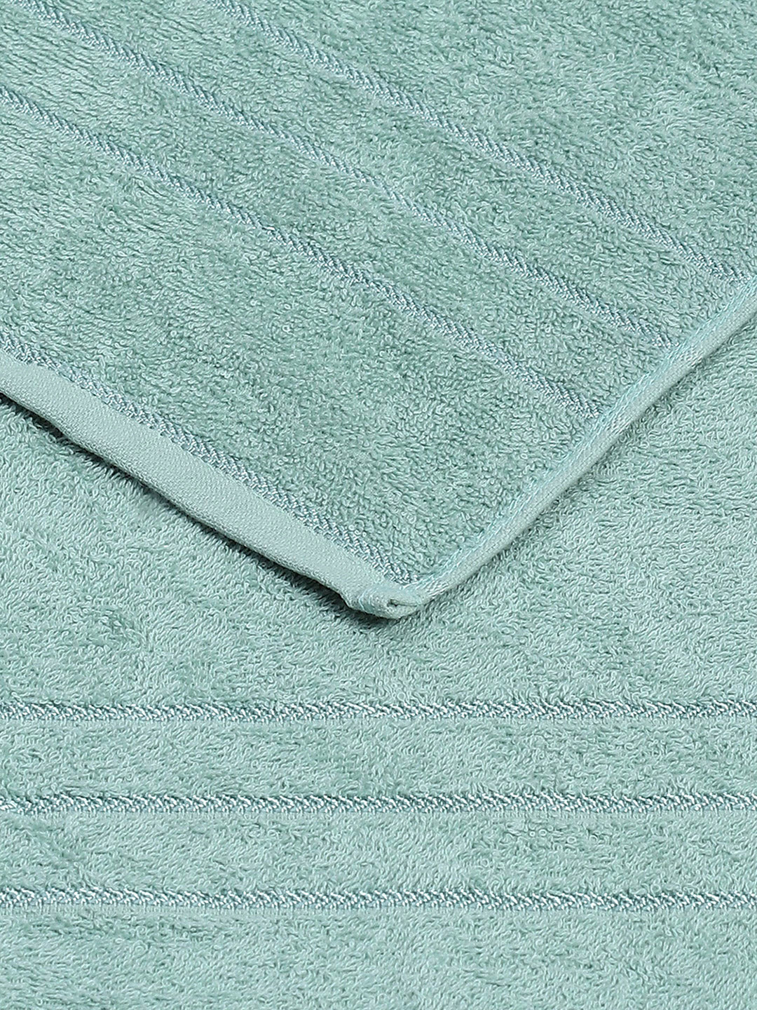 Sky Blue Cotton Solid 350 GSM Bath Towel (Soho) - Image 4