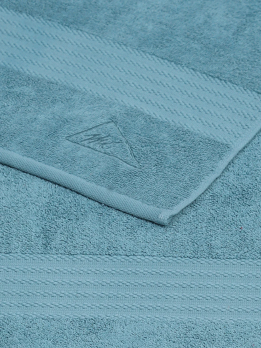 Sky Blue Cotton Solid 400 GSM Car Towel (Jazz) - Image 4