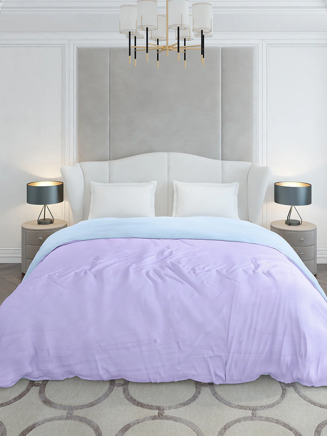 Solid Double Bed 110 GSM Comforter for AC Room - (Icefelgdb) - Image 2