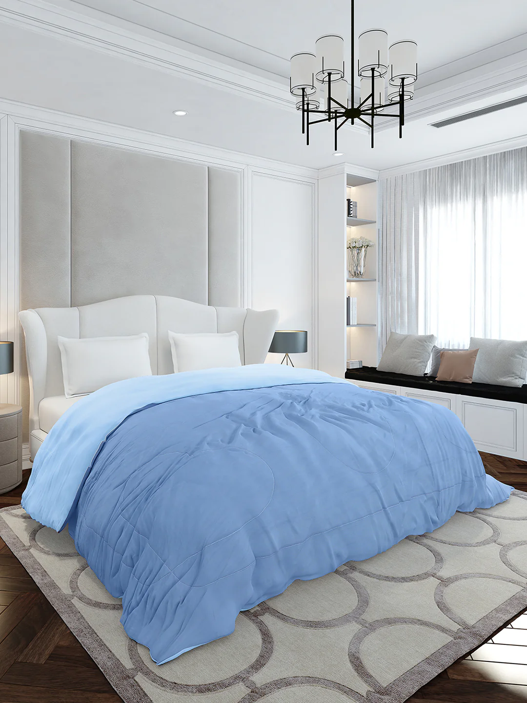 Solid Double Bed 110 GSM Comforter for AC Room - (Icefelgdb) - Image 4