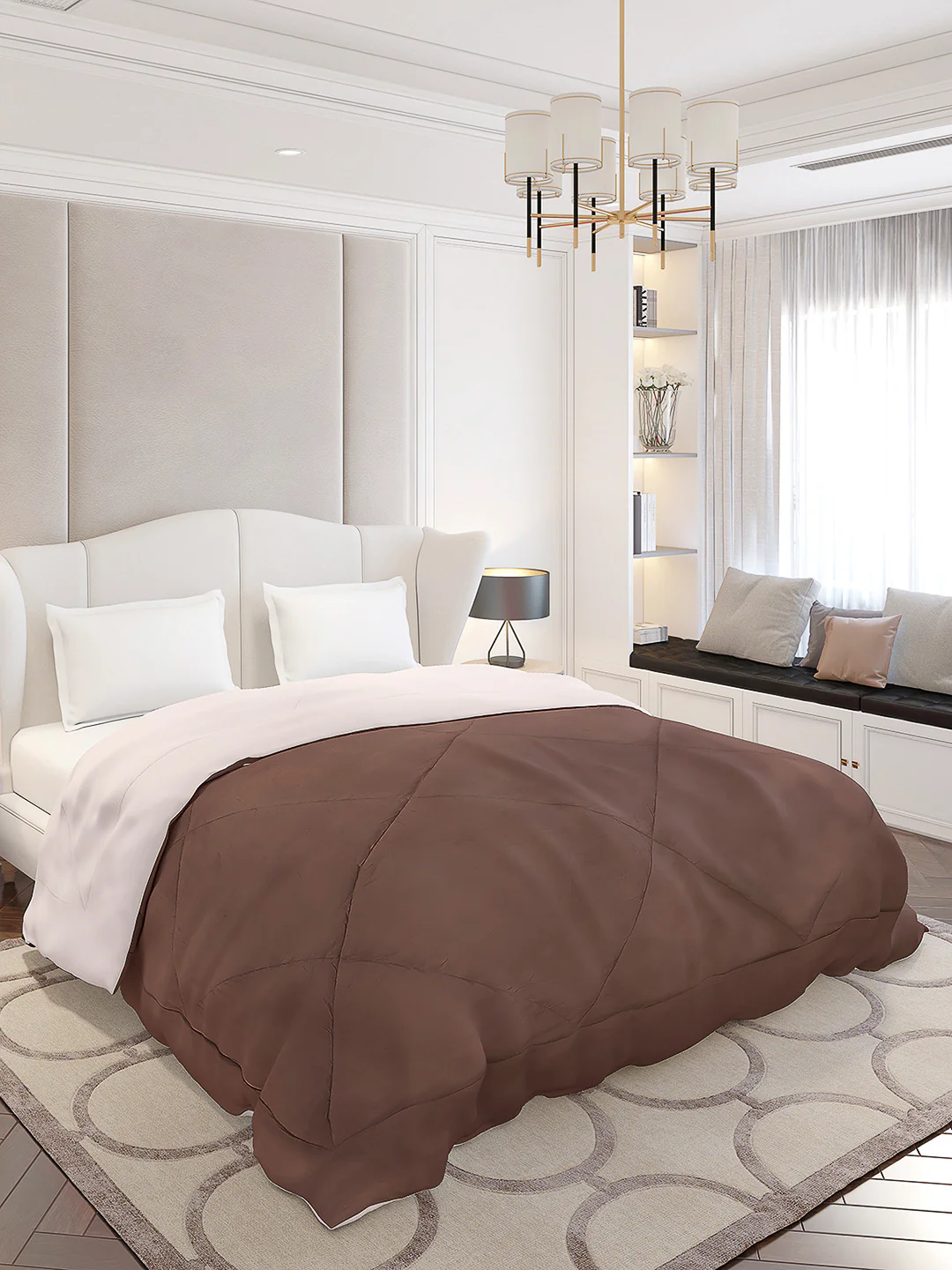Solid Double Bed 210 GSM Comforter Ava for Mild Winter (Weight 0.9 kg) - Image 4