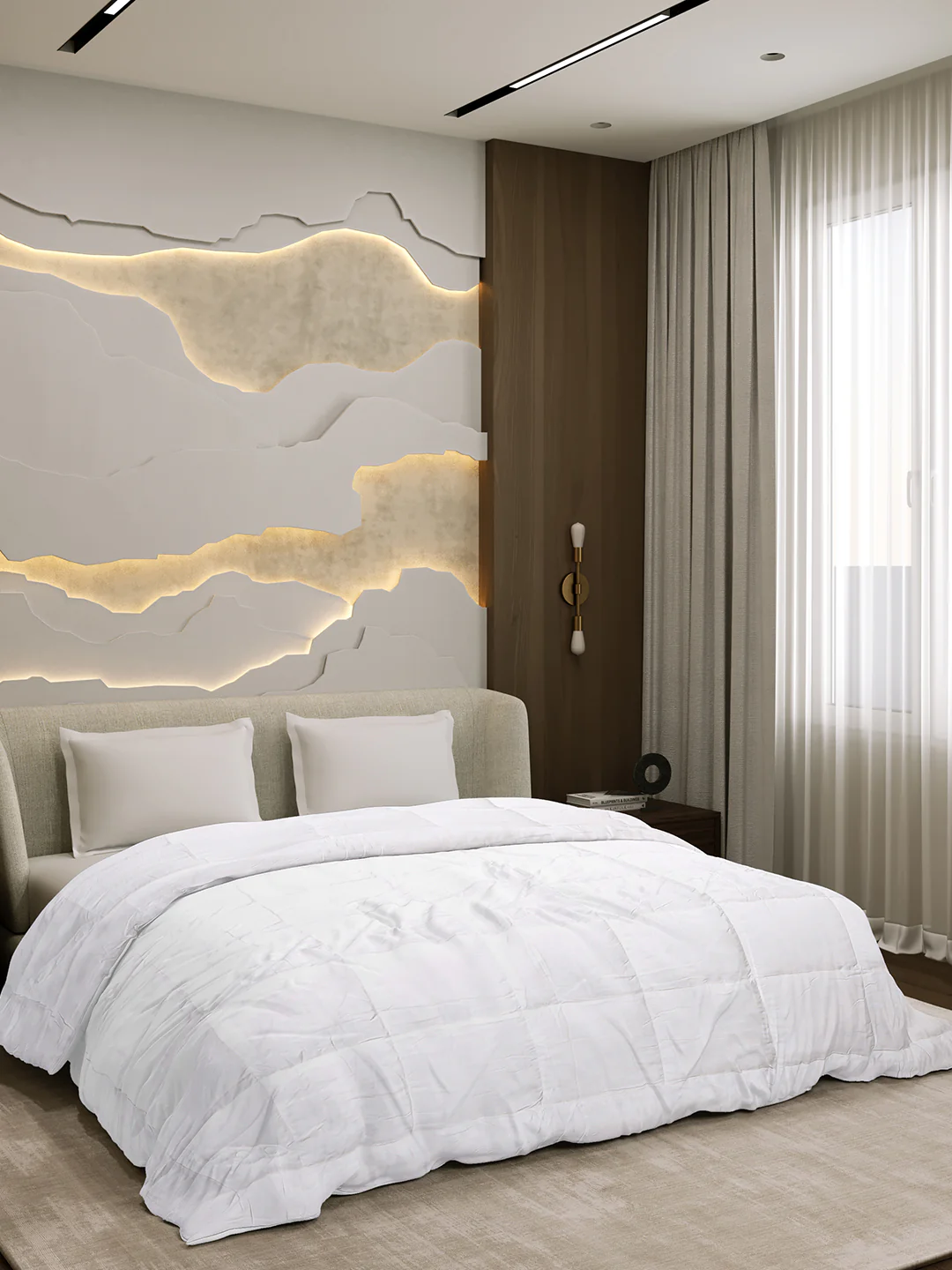 Solid Double Bed 233 GSM Comforter for AC Room (Microgel) - Image 4