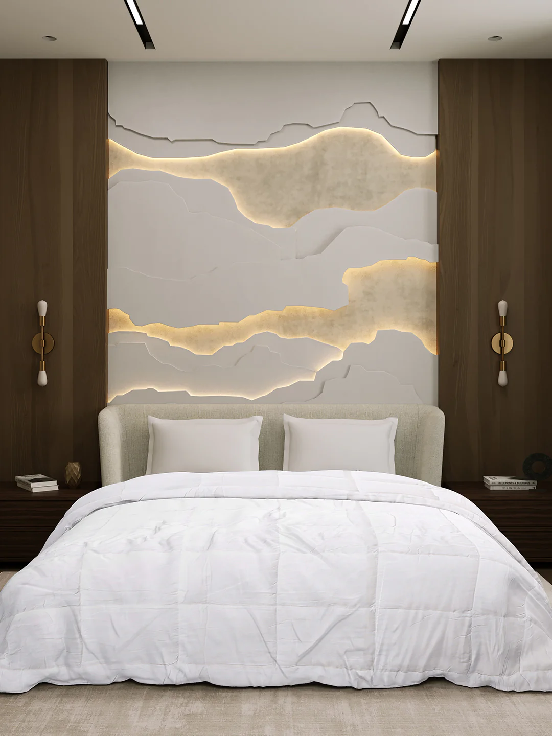 Solid Double Bed 233 GSM Comforter for AC Room (Soybean) - Image 2