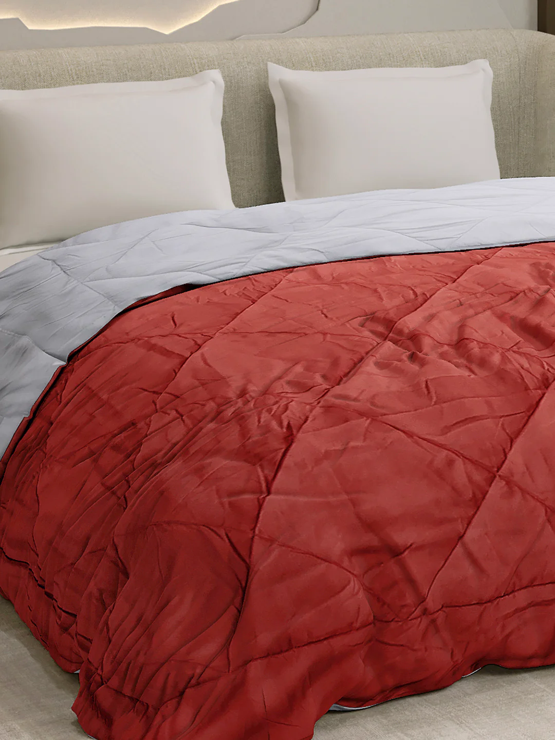 Solid Double Bed 3 Ply Comforter for AC Room - (Melange) - Image 6