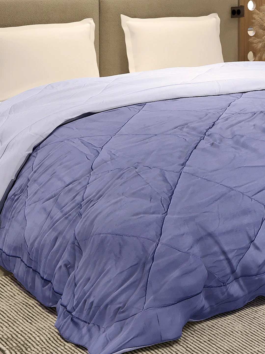 Solid Double Bed 3 Ply Comforter for AC Room - (Melange) - Image 6