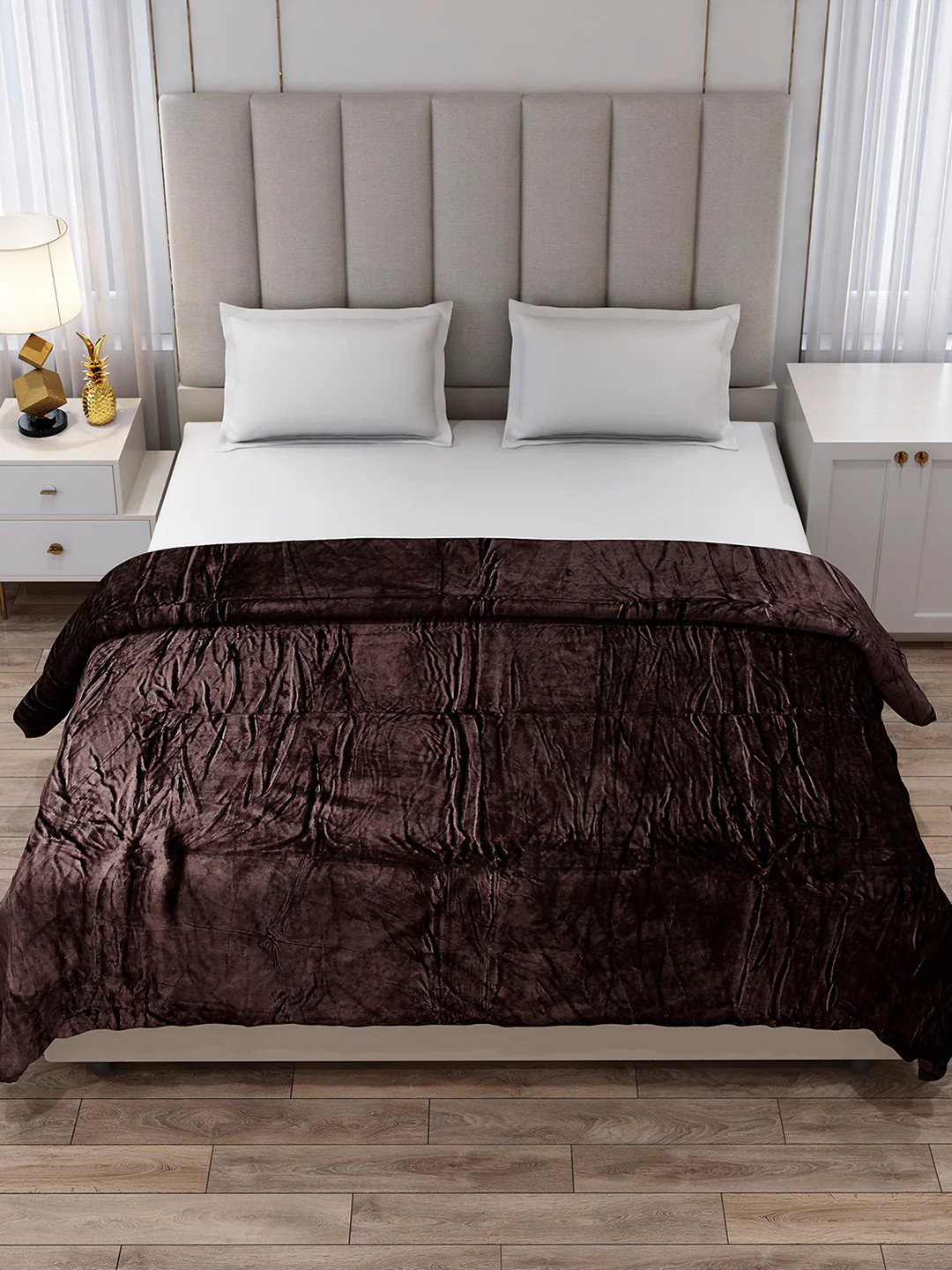 Solid Double Bed 300 GSM Blanket for AC Room - (Fusion) - Image 2