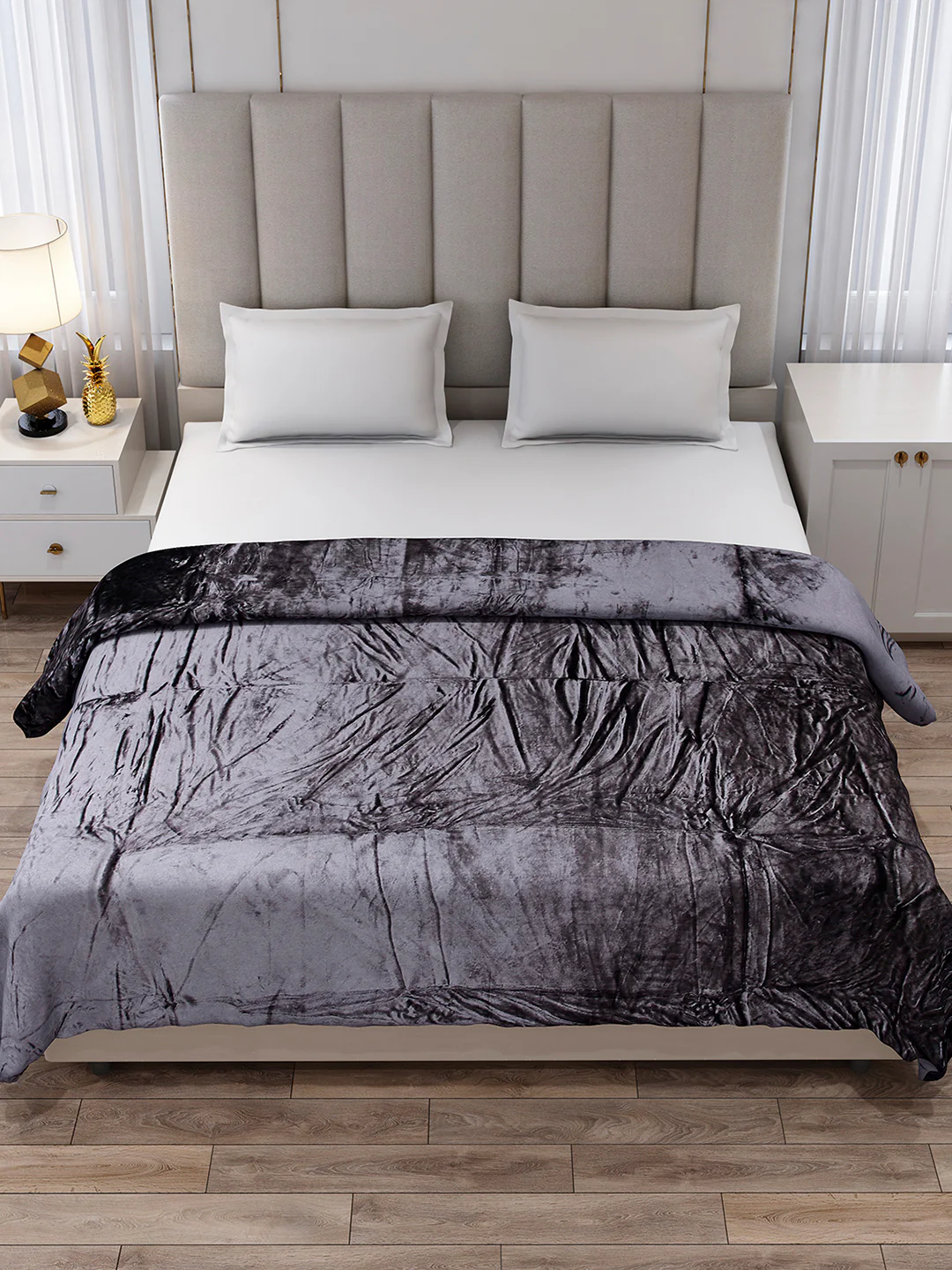 Solid Double Bed 300 GSM Blanket for AC Room - (Fusion) - Image 2