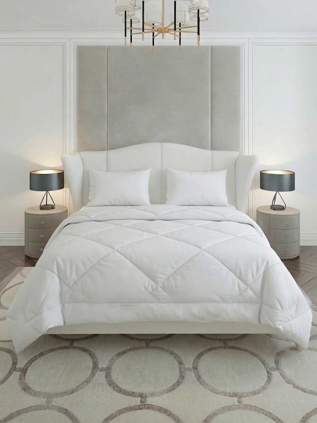 Solid King Size 3 Ply 130 GSM Comforter Hotel Essential Collection Weight 2.42 kg - Image 3