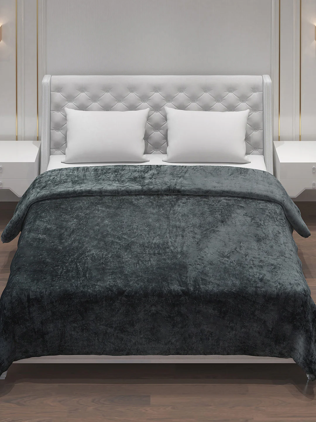 Solid 100% Polyester Double Bed Blanket for AC Room - Image 2