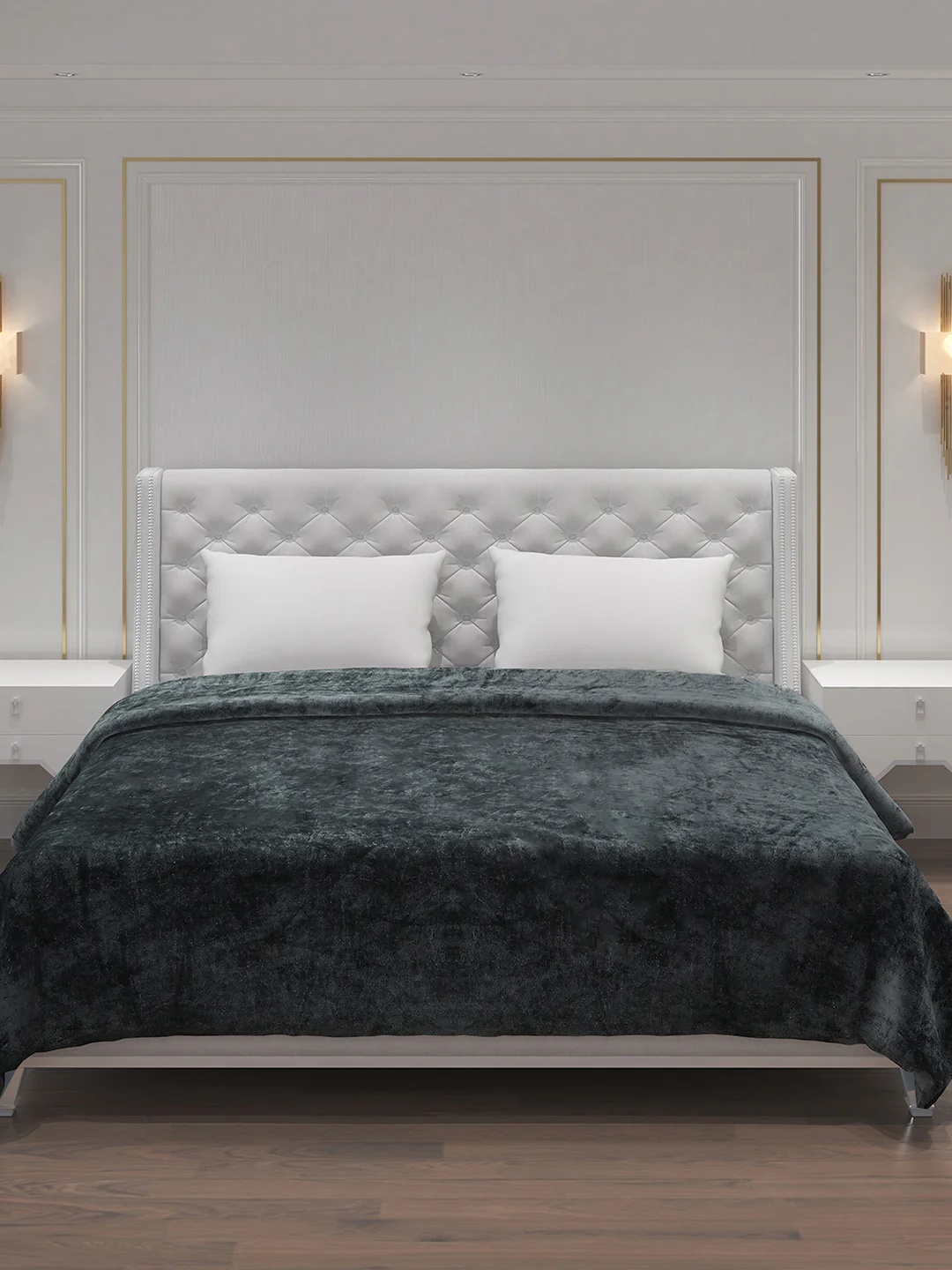 Solid 100% Polyester Double Bed Blanket for AC Room - Image 3