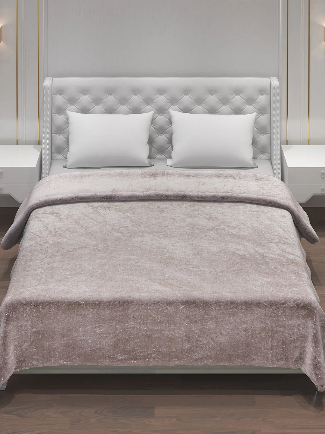 Solid 100% Polyester Double Bed Blanket for AC Room - Image 2