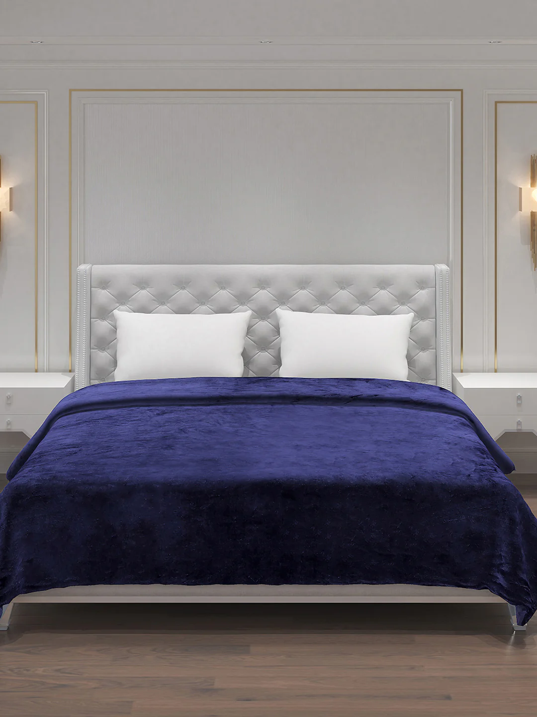 Solid 100% Polyester Double Bed Blanket for AC Room - Image 3