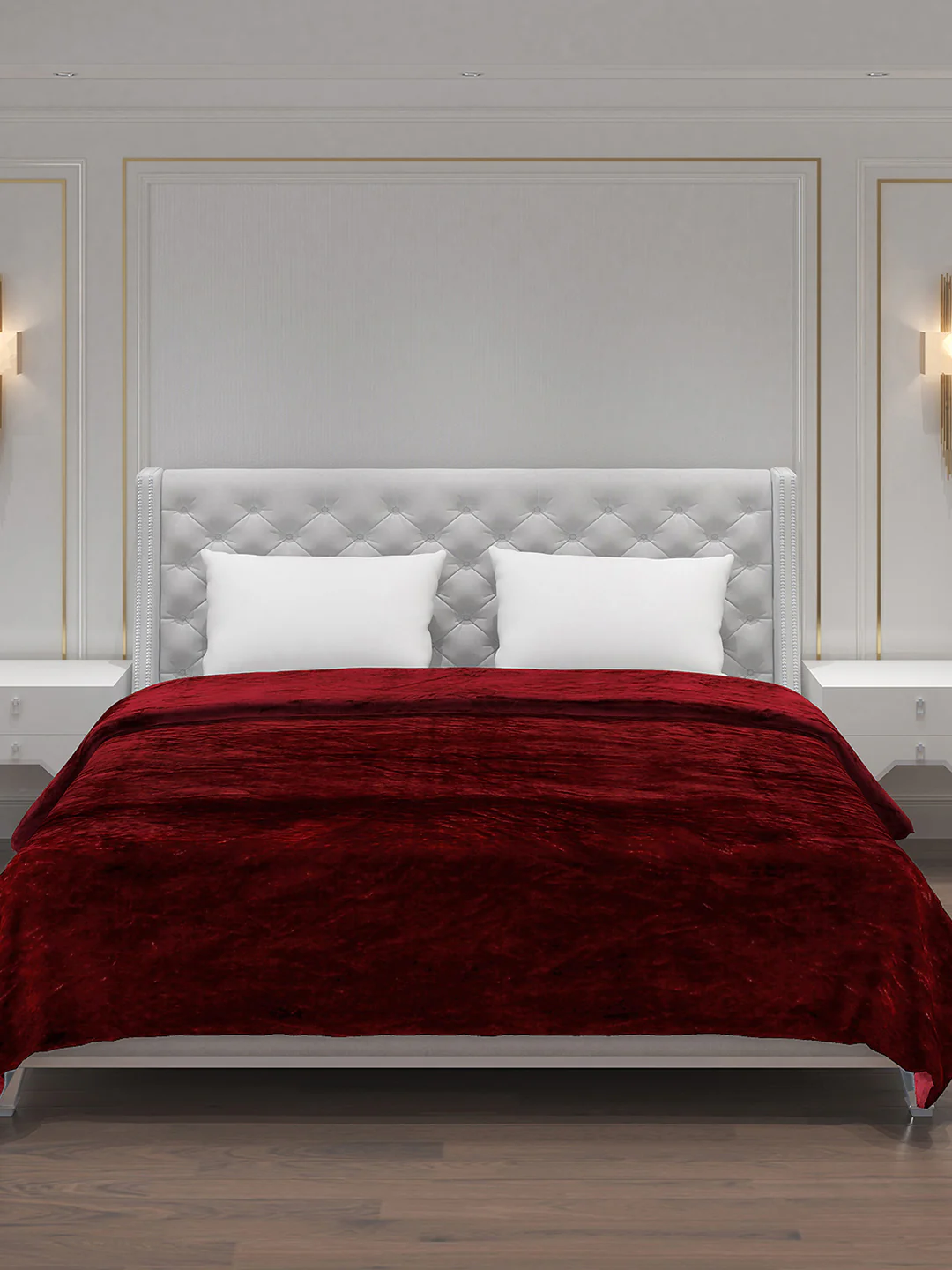 Solid 100% Polyester Double Bed Blanket for AC Room - Image 3
