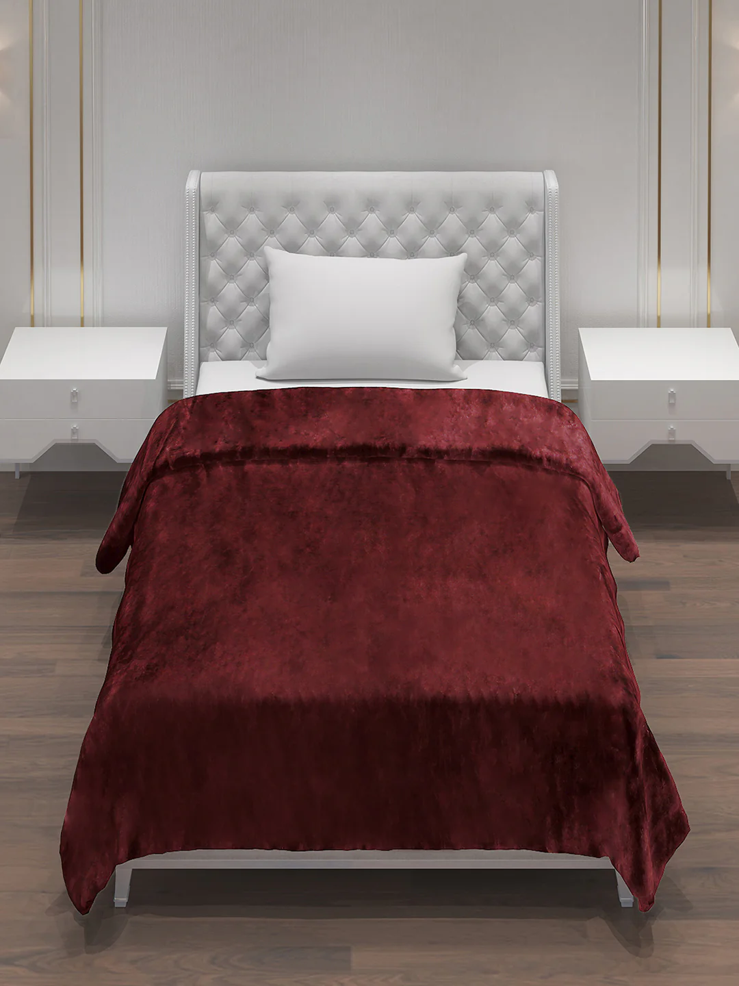 Solid 100% Polyester Single Bed Blanket for AC Room - Image 2