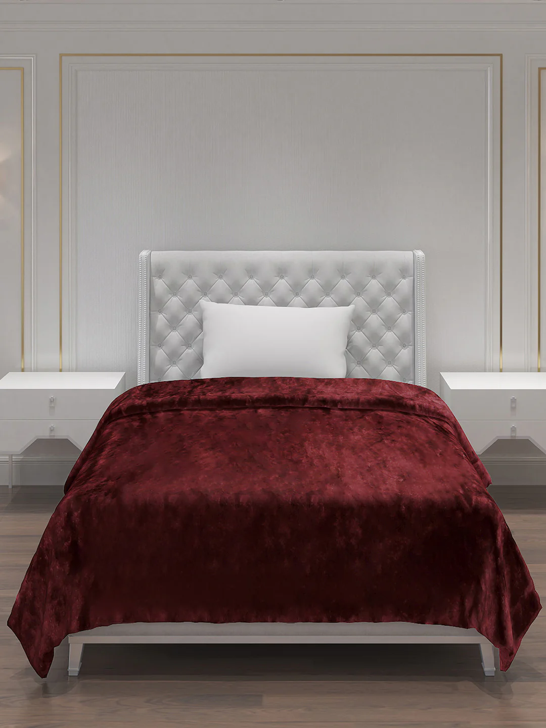 Solid 100% Polyester Single Bed Blanket for AC Room - Image 3