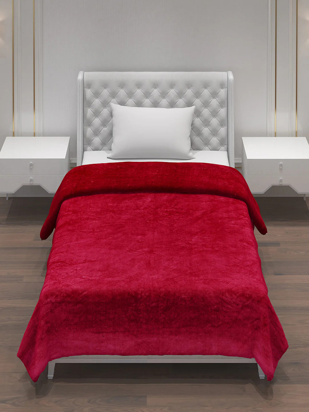 Solid 100% Polyester Single Bed Blanket for AC Room - Image 2