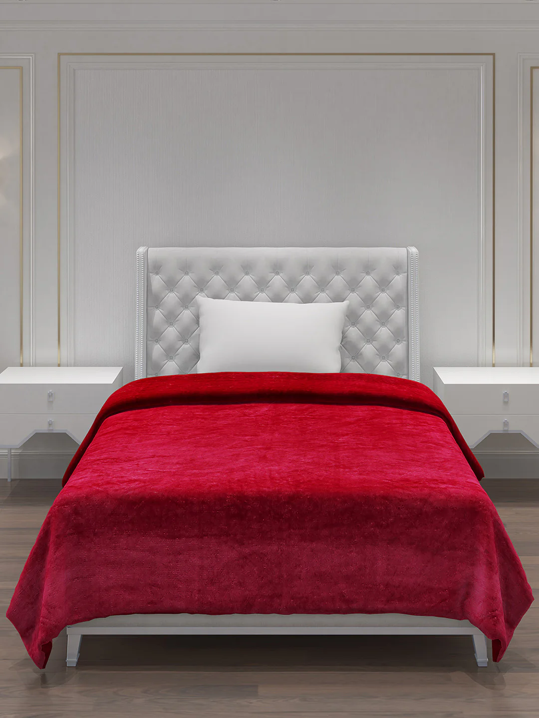 Solid 100% Polyester Single Bed Blanket for AC Room - Image 3